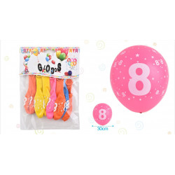 Set de globos Número 8, 8 pcs