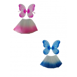 Conjunto Mariposa Tutú Azul/Rosa