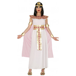 Disfraz de Egipcia Adulta. Vestido blanco de Cleopatra