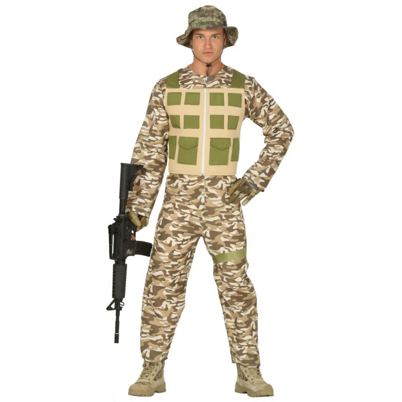disfraz de soldado del desierto para adulto. Disfraz militar para