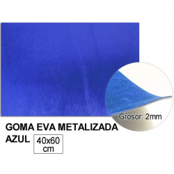 Lamina goma eva 40x60 azul efecto purpurina - El Callejón del Cuento