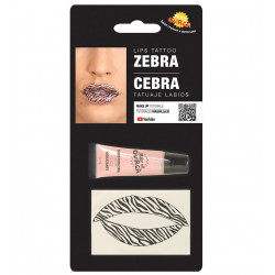 Tatuaje para los labios - Pintalabios de Cebra