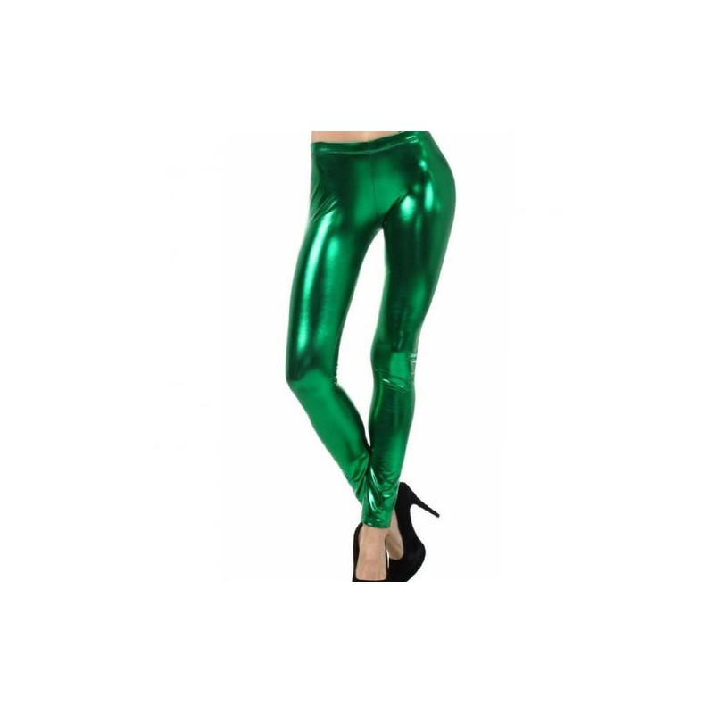 Leggins Metalizado verde para mujer