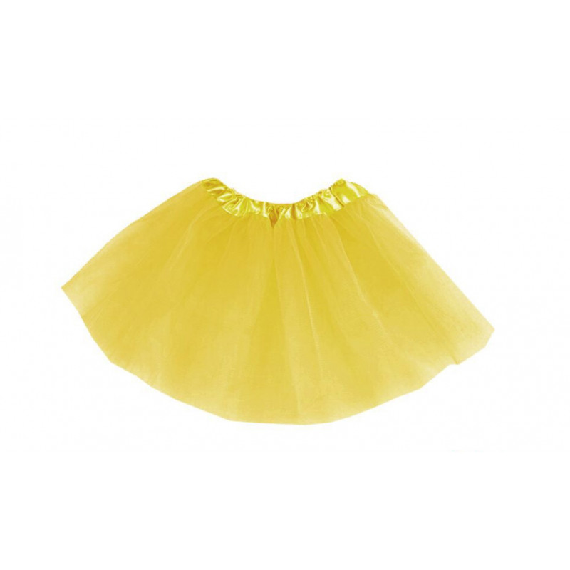 falda de tul amarilla de fiesta