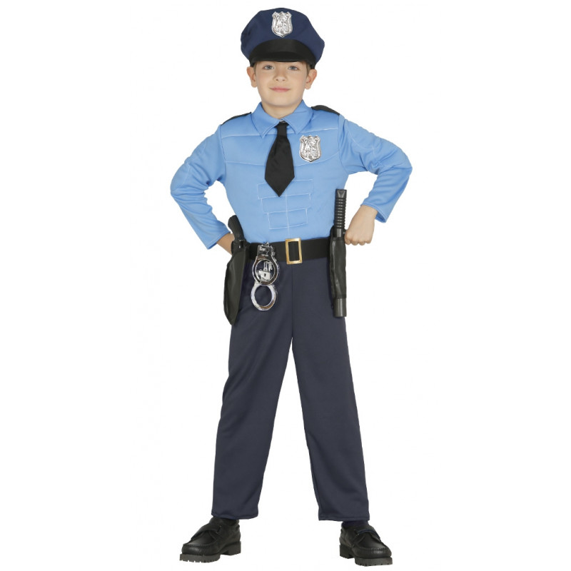 Juego Uniforme De Policia Para Niños Accesorios Linterna Esposas